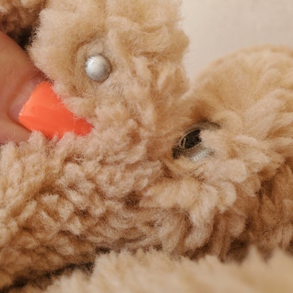 ALO Camel Faux Sherpa Snap Zip Closure Drop Shoulder Relaxed Fit Varsity Jacket - Picture 11 of 15